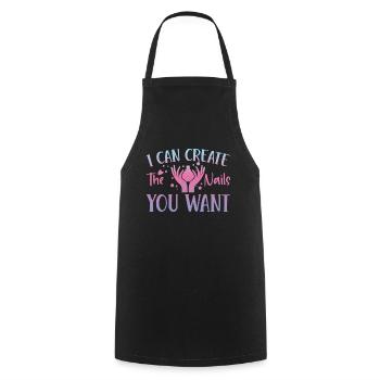 I create the nails you want manicure - Cooking Apron - black - Front - AI Model Male 185 dark (185cm)