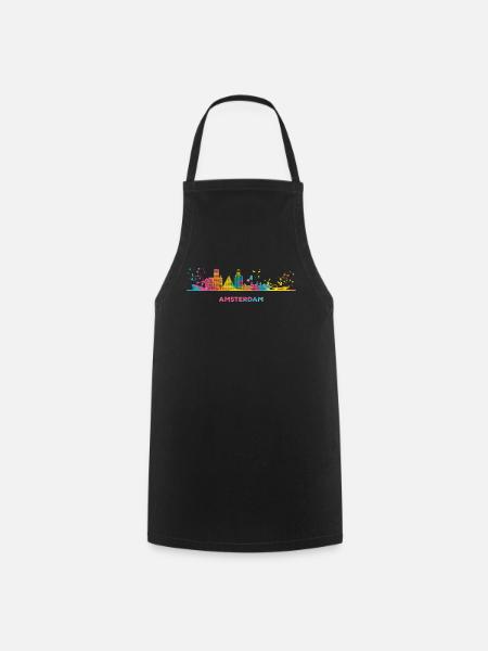Amsterdam Skyline Amsterdam - Tablier de cuisine - noir