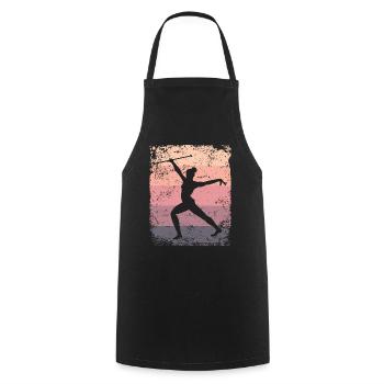 Gymnaste Baton Gymnastique Rythmique Rétro - Tablier de cuisine - noir - Devant - AI Model Male 185 dark (185cm)