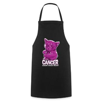 Cat Honors Cancer Caregiver - Cooking Apron - black - Front - AI Model Male 185 dark (185cm)