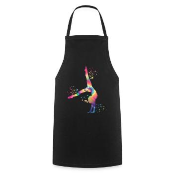 Gymnastin Mit Floor Rhythmische Gymnastik - Kochschürze - Schwarz - Vorne - AI Model Male 185 dark (185cm)