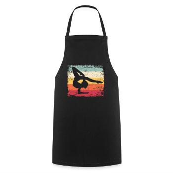 Gymnaste Gymnaste Gymnastique Rythmique Rétro - Tablier de cuisine - noir - Devant - AI Model Male 185 dark (185cm)