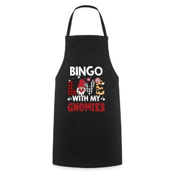 Bingo Liebe Mit Meinen Gnomies Buffalo Plaid Bingo - Kochschürze - Schwarz - Vorne - AI Model Male 185 dark (185cm)