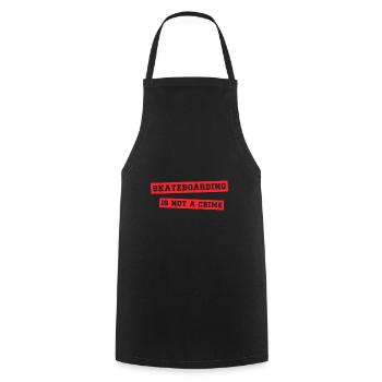 Skateboarding is not a crime - Cooking Apron - black - Front - AI Model Male 185 dark (185cm)