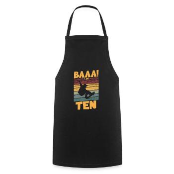 Baaa! J’ai dix ans - Tablier de cuisine - noir - Devant - AI Model Male 185 dark (185cm)