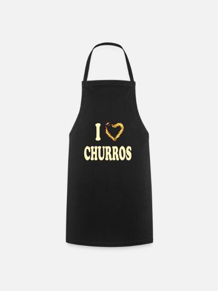 I Heart Churros Vintage Churros mexicains - Tablier de cuisine - noir