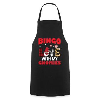 Bingo Liebe Mit Meinen Gnomies Buffalo Plaid Bingo - Kochschürze - Schwarz - Vorne - AI Model Male 185 dark (185cm)