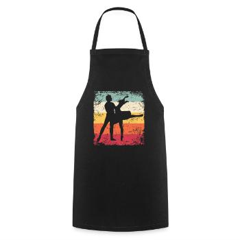 Ballet Dance Couple Ballerine Vintage - Tablier de cuisine - noir - Devant - AI Model Male 185 dark (185cm)