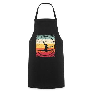 Gymnaste Gymnaste Gymnastique Rythmique Rétro - Tablier de cuisine - noir - Devant - AI Model Male 185 dark (185cm)