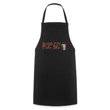 Blood Type Cuba Libre Cocktail Barkeeper - Kochschürze - Schwarz - Vorne - AI Model Male 185 dark (185cm)