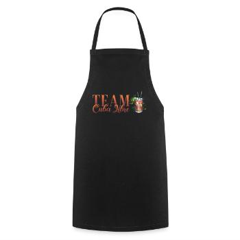Team Cuba Libre Cocktail Barkeeper - Kochschürze - Schwarz - Vorne - AI Model Male 185 dark (185cm)