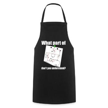 Which part of the Aresti aerobatic maneuvers - Cooking Apron - black - Front - AI Model Male 185 dark (185cm)