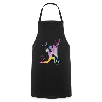Ballet Danse Couple Femme Ballerine - Tablier de cuisine - noir - Devant - AI Model Male 185 dark (185cm)