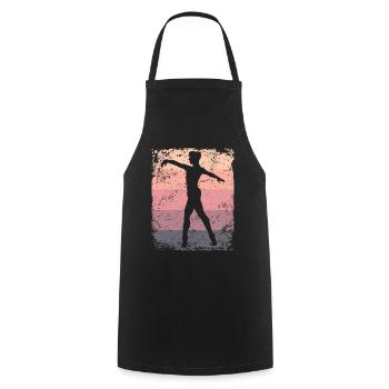 Ballet Danseur Vintage Man Ballerino - Tablier de cuisine - noir - Devant - AI Model Male 185 dark (185cm)