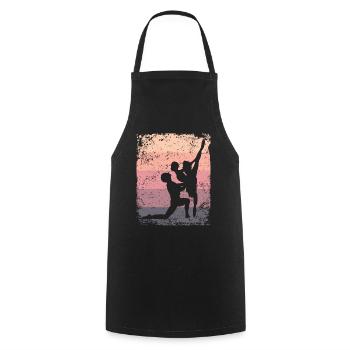Ballet Dance Couple Ballerine Vintage - Tablier de cuisine - noir - Devant - AI Model Male 185 dark (185cm)