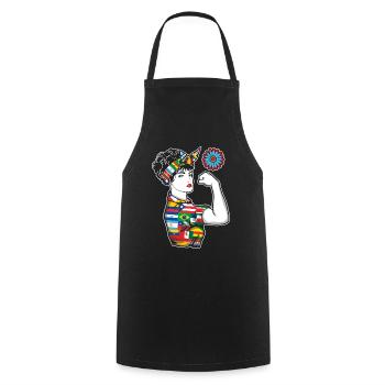 Girl Celebrate National Hispanic Heritage - Cooking Apron - black - Front - AI Model Male 185 dark (185cm)