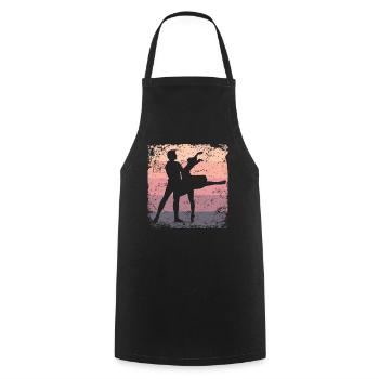Ballett Tanz Paar Vintage Ballerina - Kochschürze - Schwarz - Vorne - AI Model Male 185 dark (185cm)