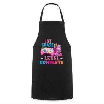 Day Of School Happy Last Class Gamer 1st Grade - Cooking Apron - black - Front - AI Model Male 185 dark (185cm)