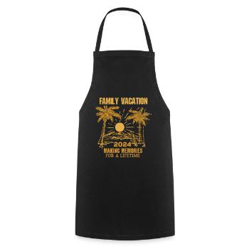 Family Holidays 2024 Memories - Cooking Apron - black - Front - AI Model Male 185 dark (185cm)