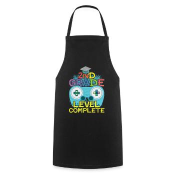 Day Of School Happy Last Class Gamer 2nd Grade - Cooking Apron - black - Front - AI Model Male 185 dark (185cm)
