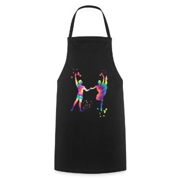 Ballet Danse Couple Femme Ballerine - Tablier de cuisine - noir - Devant - AI Model Male 185 dark (185cm)