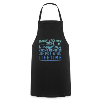 Summer holidays with the family Creating memories - Cooking Apron - black - Front - AI Model Male 185 dark (185cm)