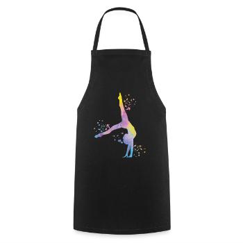 Gymnast with clubs Rhythmic gymnastics - Cooking Apron - black - Front - AI Model Male 185 dark (185cm)