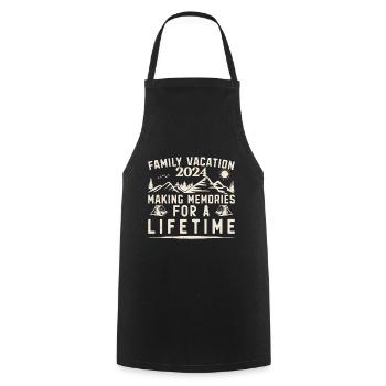 Vacances d’été en famille Créer des souvenirs - Tablier de cuisine - noir - Devant - AI Model Male 185 dark (185cm)