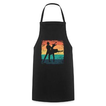 Ballet Dance Couple Ballerine Vintage - Tablier de cuisine - noir - Devant - AI Model Male 185 dark (185cm)