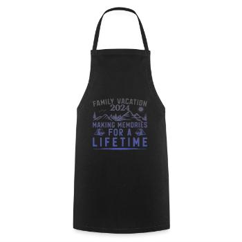 Vacances d’été en famille Créer des souvenirs - Tablier de cuisine - noir - Devant - AI Model Male 185 dark (185cm)