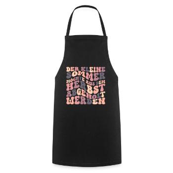 Le petit été veut être ramassé à partir de l’automne - Tablier de cuisine - noir - Devant - AI Model Male 185 dark (185cm)