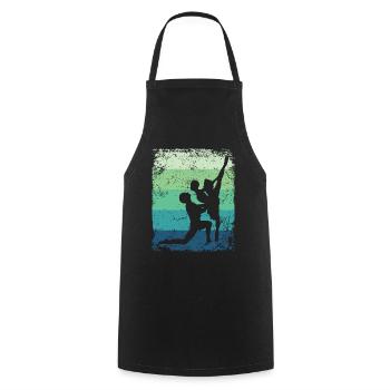 Ballet Dance Couple Ballerine Vintage - Tablier de cuisine - noir - Devant - AI Model Male 185 dark (185cm)