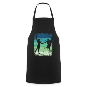 Ballet Dance Couple Ballerine Vintage - Tablier de cuisine - noir - Devant - AI Model Male 185 dark (185cm)