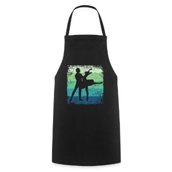 Ballet Dance Couple Ballerine Vintage - Tablier de cuisine - noir - Devant - AI Model Male 185 dark (185cm)