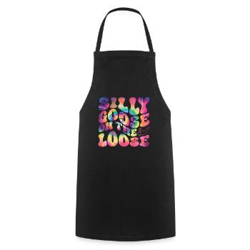 The stupid goose at large - Cooking Apron - black - Front - AI Model Male 185 dark (185cm)