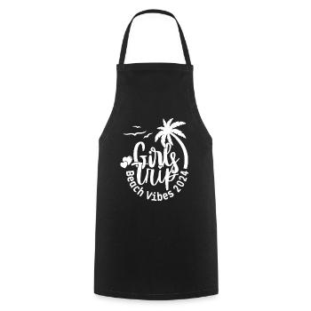 Girl Weekend Girls Trip Beach Vibes 2024 - Cooking Apron - black - Front - AI Model Male 185 dark (185cm)