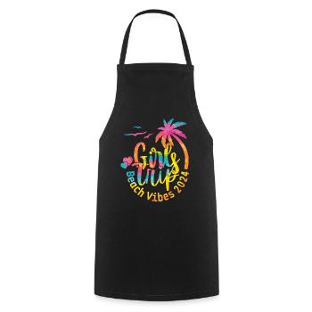 Girl Weekend Girls Trip Beach Vibes 2024 - Cooking Apron - black - Front - AI Model Male 185 dark (185cm)