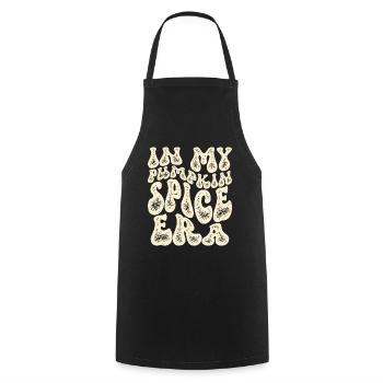 Groovy à l’époque de mes épices à la citrouille - Tablier de cuisine - noir - Devant - AI Model Male 185 dark (185cm)