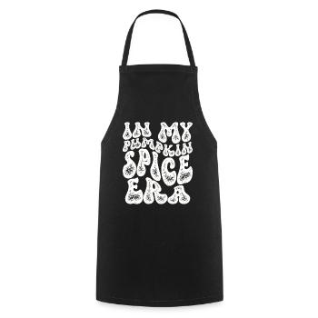 Groovy à l’époque de mes épices à la citrouille - Tablier de cuisine - noir - Devant - AI Model Male 185 dark (185cm)