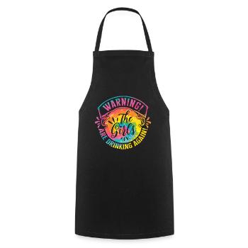 Avertissement Les filles boivent à nouveau - Tablier de cuisine - noir - Devant - AI Model Male 185 dark (185cm)