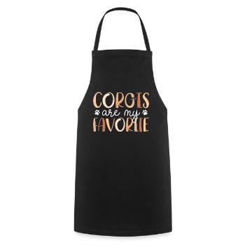 Les Corgis Sont Personnes Favorites Chien Corgi - Tablier de cuisine - noir - Devant - AI Model Male 185 dark (185cm)