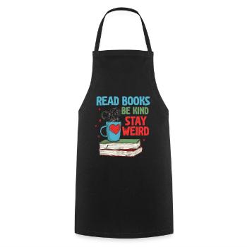 Reading Books Friendly Being Crazy Reading - Cooking Apron - black - Front - AI Model Male 185 dark (185cm)