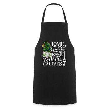 Home Is Where Your Gnome Lives Weihnachtsgnom - Cooking Apron - black - Front - AI Model Male 185 dark (185cm)