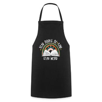 Reading Books Friendly Being Crazy Reading - Cooking Apron - black - Front - AI Model Male 185 dark (185cm)