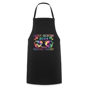 Family holidays together to be remembered - Cooking Apron - black - Front - AI Model Male 185 dark (185cm)
