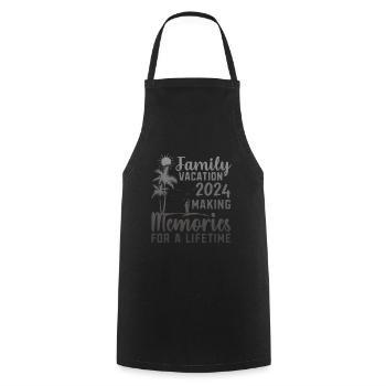 Des vacances en famille pour créer des souvenirs - Tablier de cuisine - noir - Devant - AI Model Male 185 dark (185cm)
