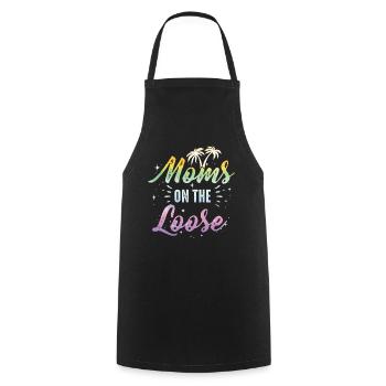 Mamans Sur Le Voyage Des Copines En Liberté - Tablier de cuisine - noir - Devant - AI Model Male 185 dark (185cm)