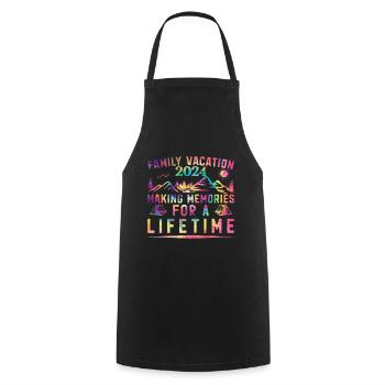 Vacances d’été en famille Créer des souvenirs - Tablier de cuisine - noir - Devant - AI Model Male 185 dark (185cm)