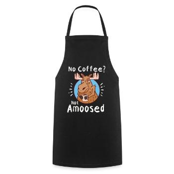 No Coffee Not Amoosed Moose - Cooking Apron - black - Front - AI Model Male 185 dark (185cm)