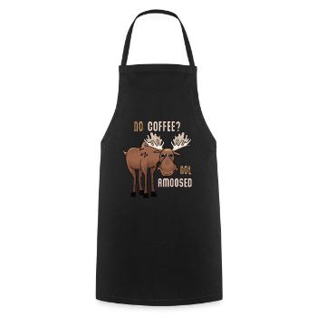 No Coffee Not Amoosed Moose - Cooking Apron - black - Front - AI Model Male 185 dark (185cm)